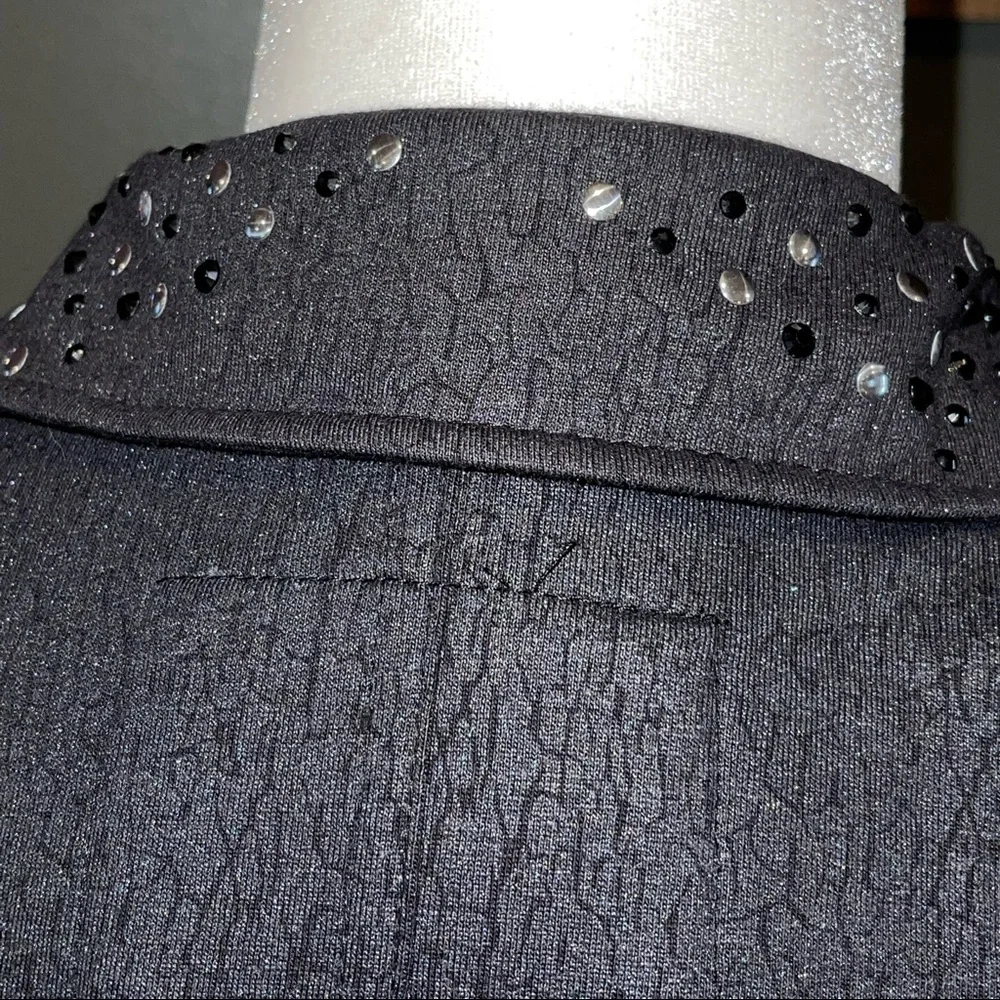 Girls Size 12 Justice Black Jacket Coat‎ w/ Rhinestones